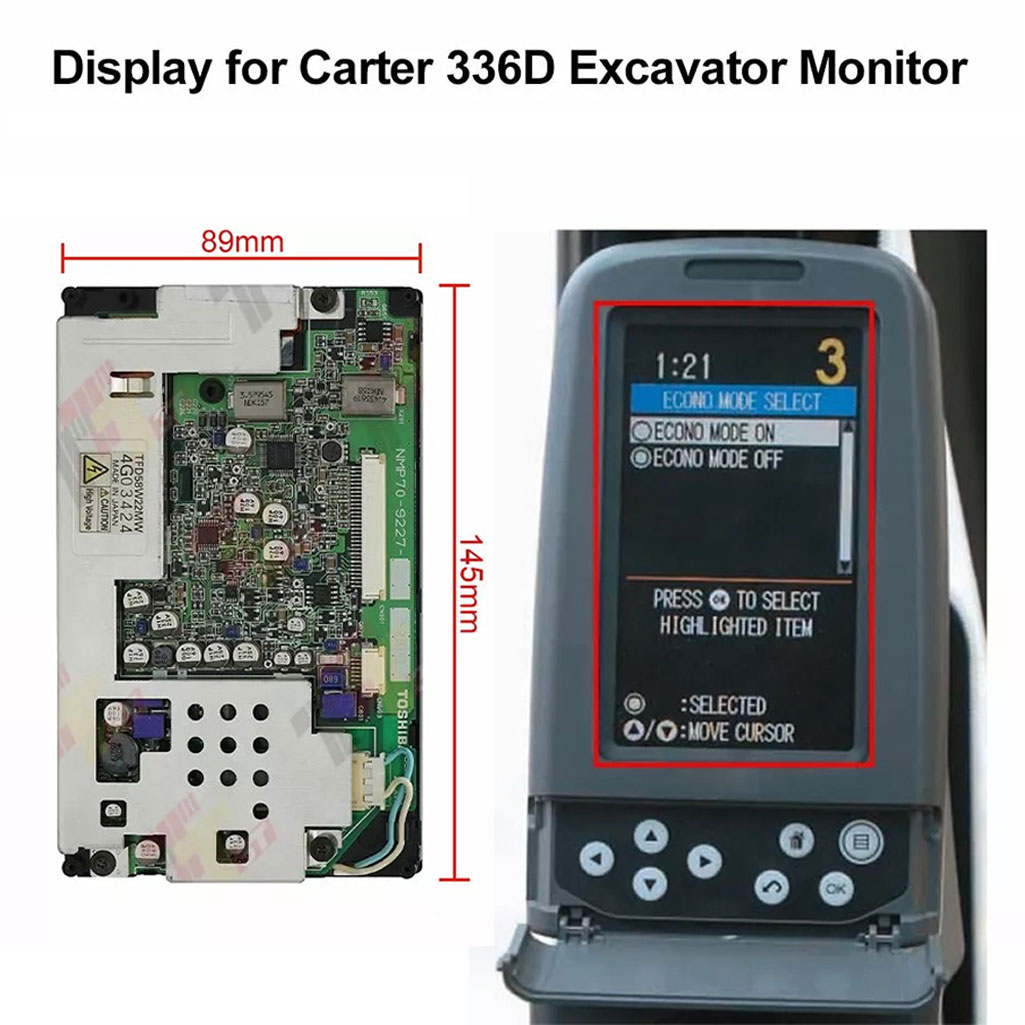 Écran pour Carter E320 323 336 - Heavy Equipment Hitachi avis et prix