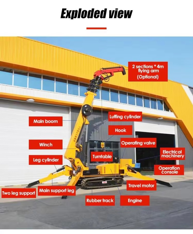 Grue araignée hydraulique 8T,  - Heavy Equipment Lifting avis et prix