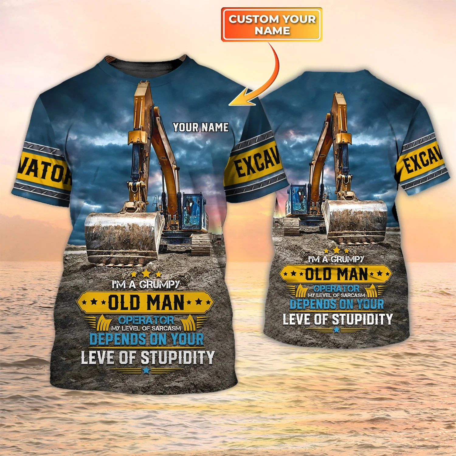 Le plus récent T-shirt pour ho - Heavy Equipment Names avis et prix