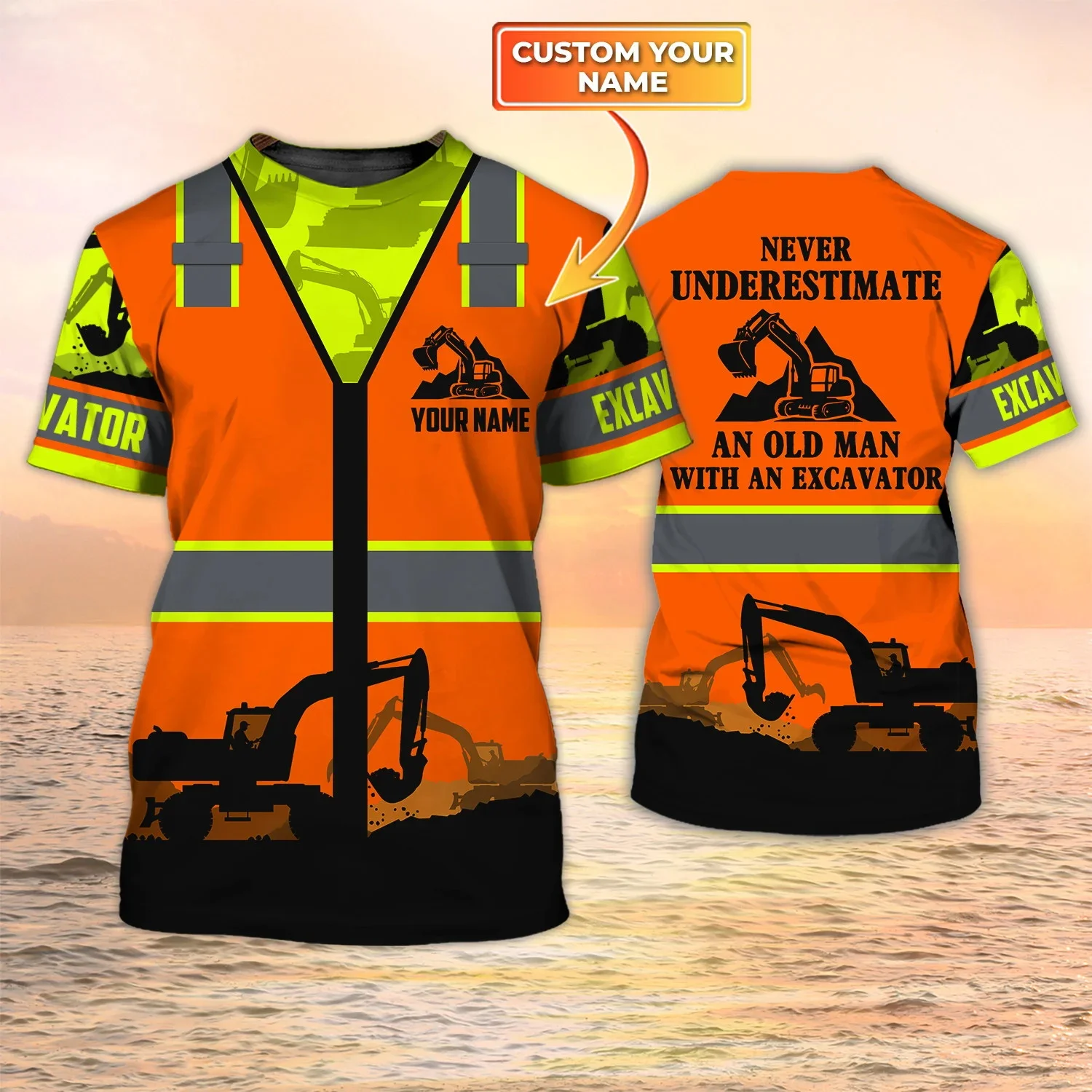 Le plus récent T-shirt pour ho - Heavy Equipment Names avis et prix